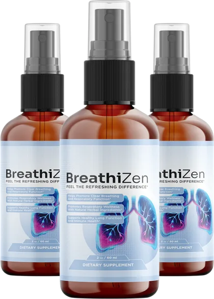 Three bottles of BreathiZen herbal spray with free US shipping