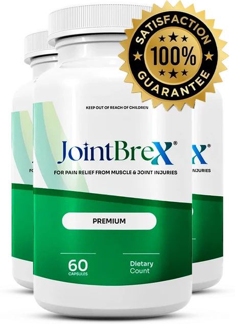 JointBrex bottles with a 100% satisfaction guarantee seal