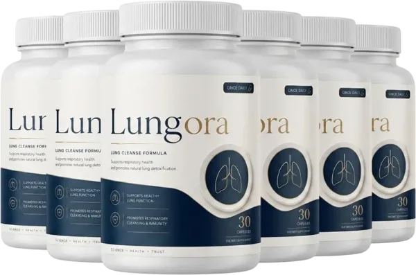 Six bottles of Lungora, the best-value 180-day supply