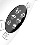 Close-up of the SlimDefine control panel with mode and intensity buttons