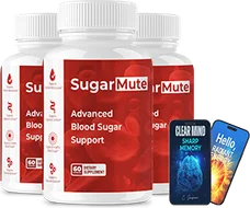 Three bottles of SugarMute with two bonus books