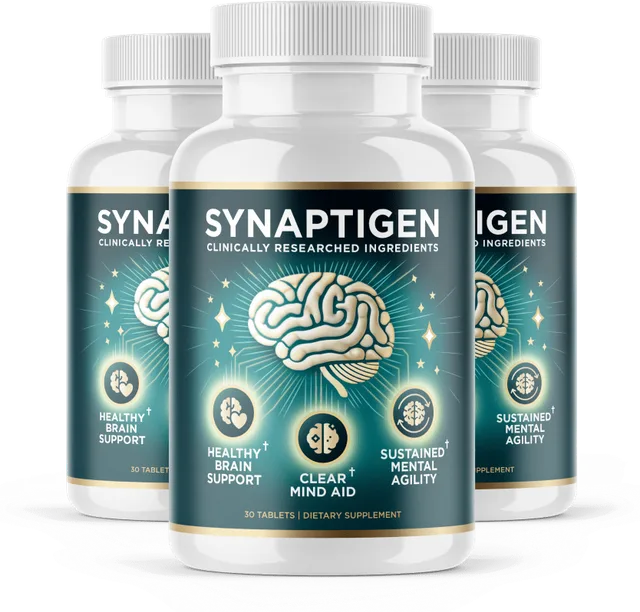 Three bottles of Synaptigen tablets